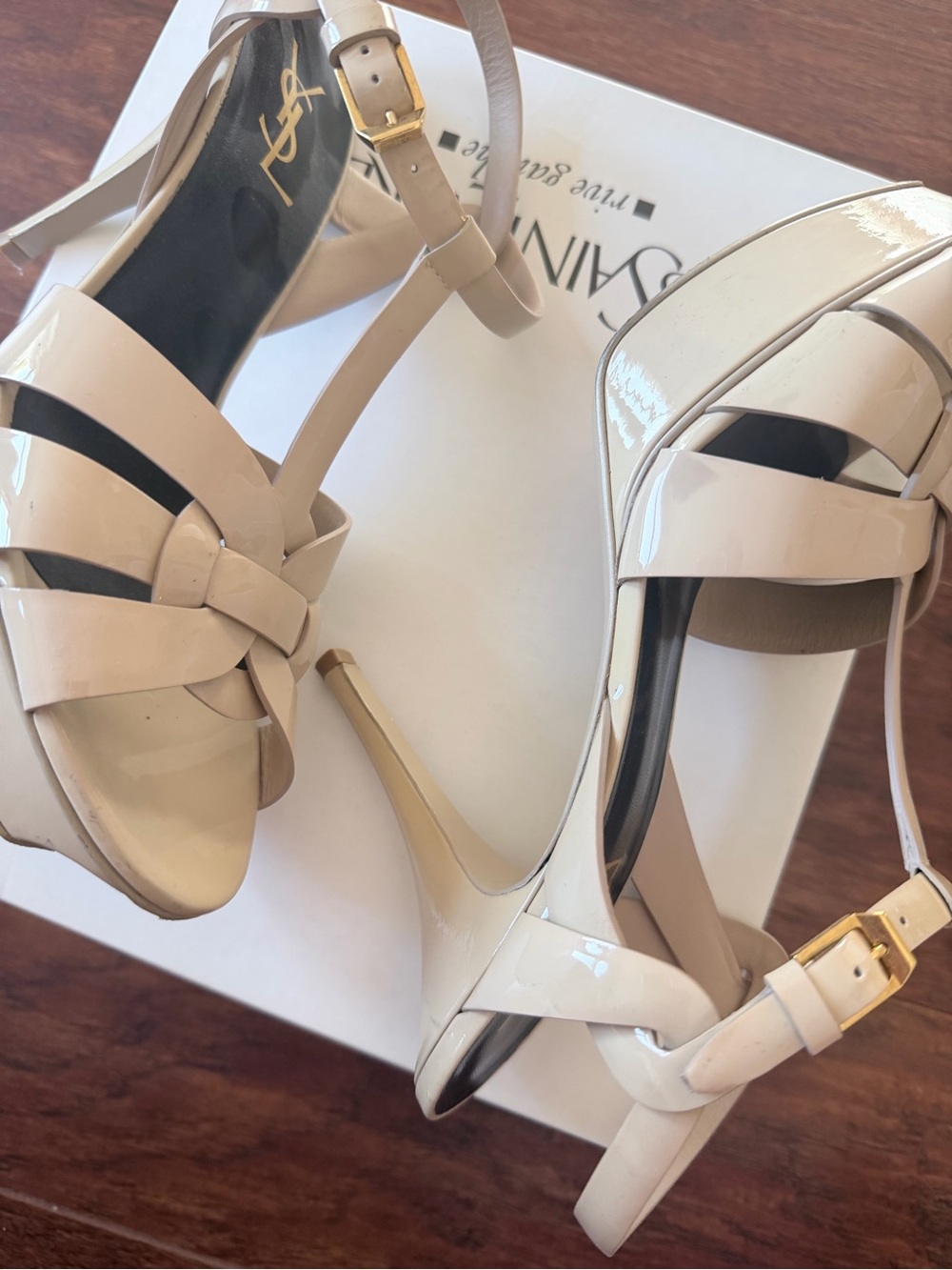 Saint Laurent Tribute Platform Sandals in Patent Leather Size 40 - Picture 5 of 8